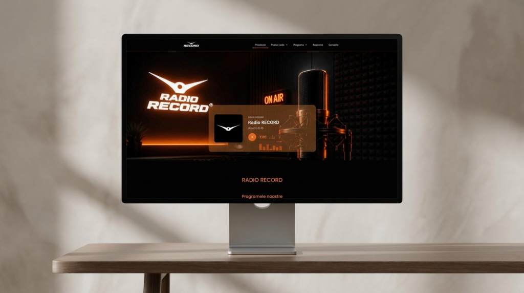 Website Radio Record Moldova realizat de NIL4WEB