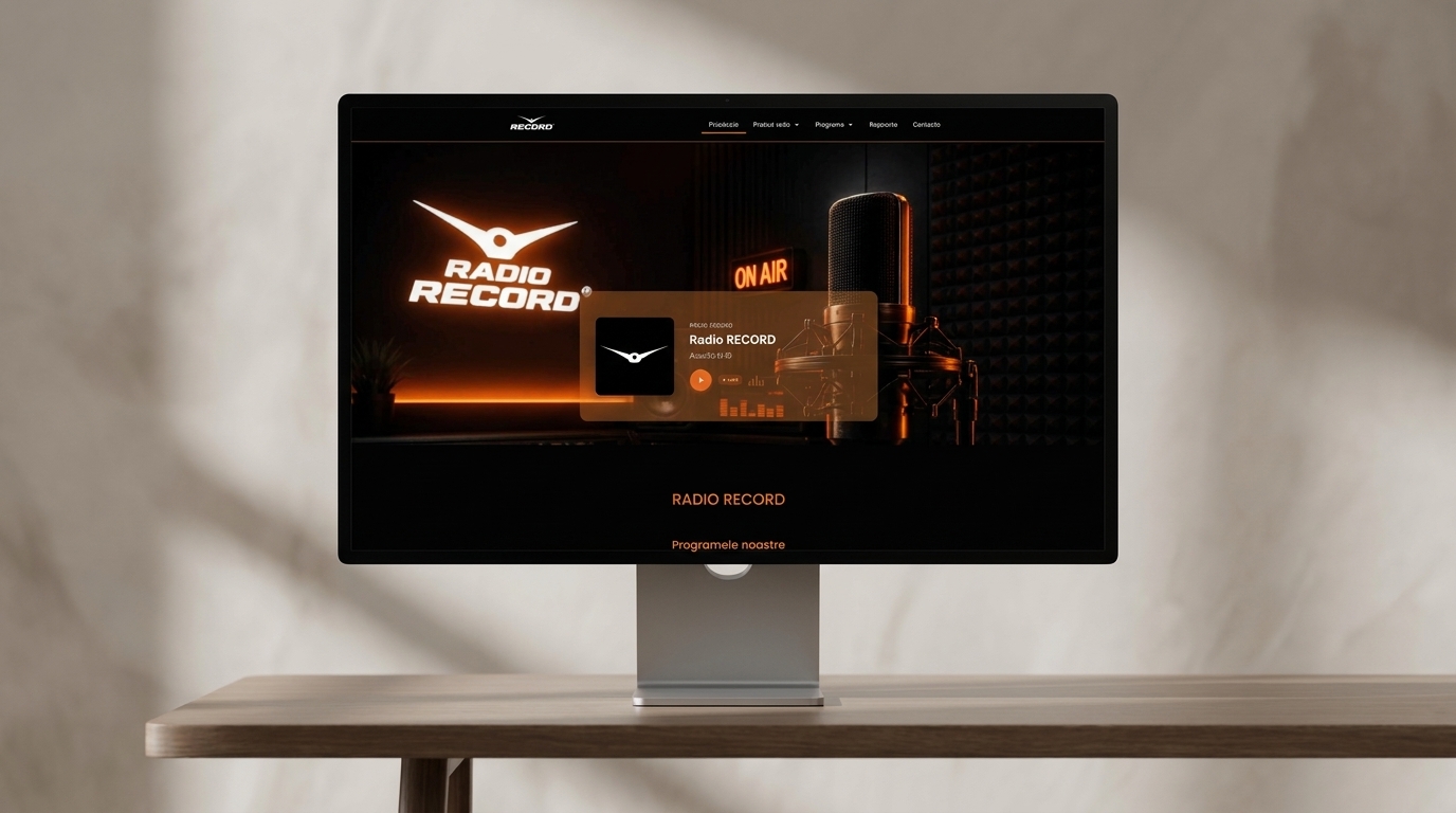 Website Radio Record Moldova realizat de NIL4WEB