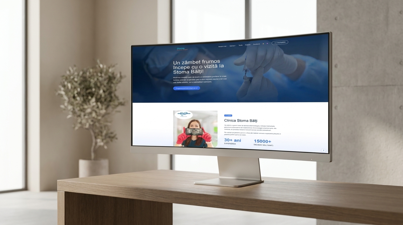Website clinică stomatologică Stoma realizat de NIL4WEB
